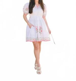 NEW VICTORIA DUNN paisley mini dress in botanica